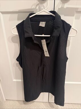 Calla Sleeveless Golf Tank Top in Black